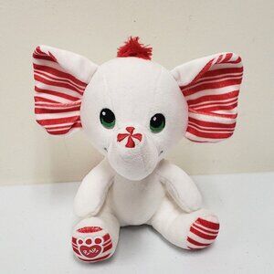 Build a Bear Buddies 7" Peppermint Elephant Candy Cane Holiday 2014 Plush